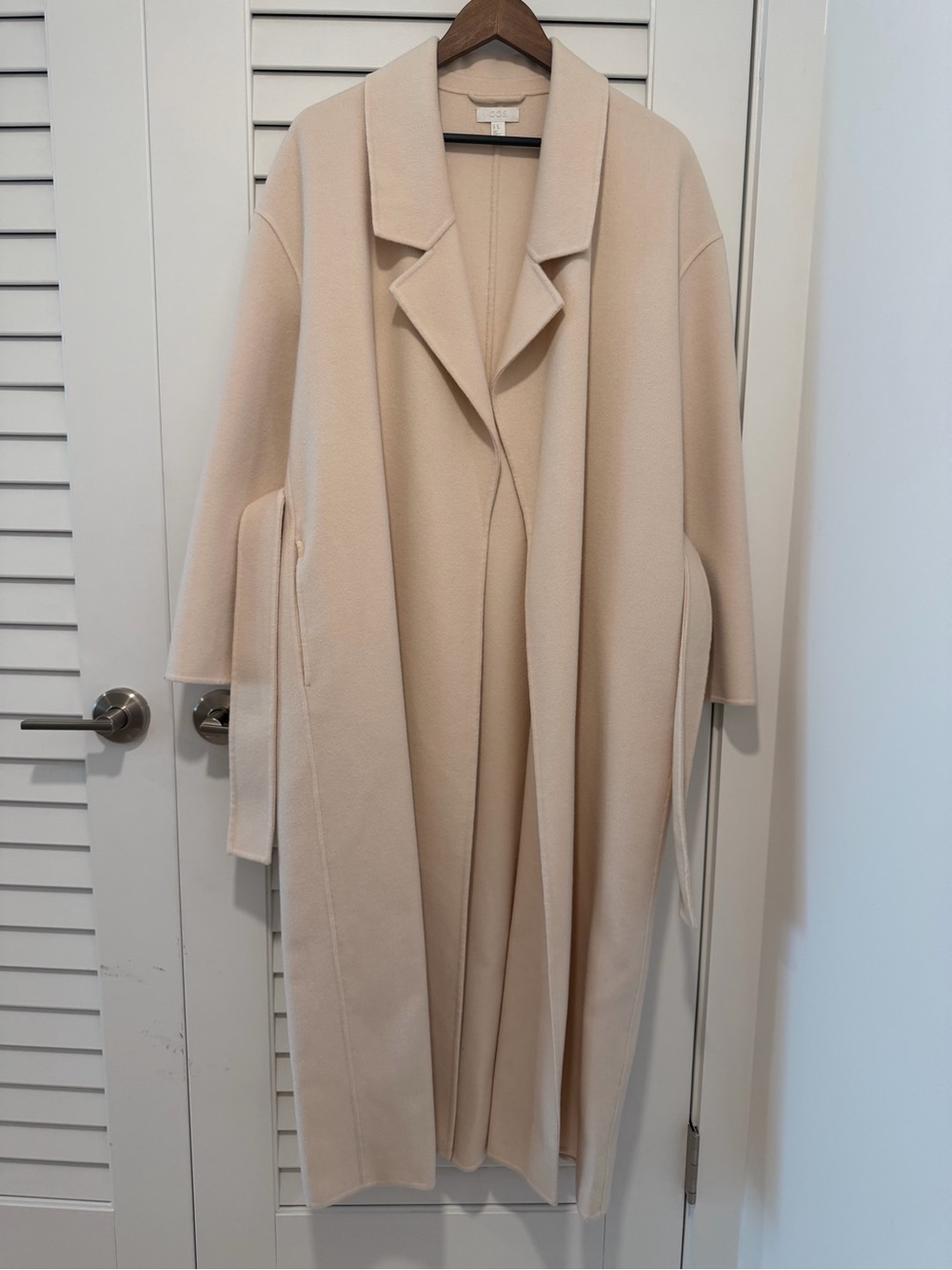 COS Cream Long Wrap Trench Coat